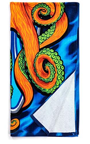 Dawhud-Direct-Surfboard-Octopus-Beach-Towel-for-Boys-Octopus-Bath-Towel-Print-30-x-60-Pool-Towel-Super-Soft-Plush-Cotton-Octopus-Towel-for-Beach-Lovers 51M4DfCY7WL