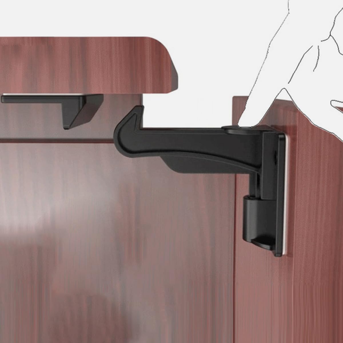 Cerraduras Invisibles Hechas de Abs para Cajones de Seguridad 10 Fáciles de Abrir en Color Negro y Seguras para Adultos para Bebés y Niños Pequeños
