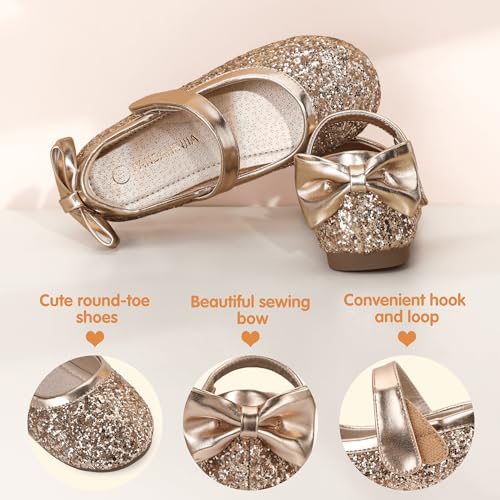 Image of PANDANINJIA Toddler Dress Shoes Flower Girls Ballet Flats
