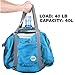 WANDF Foldable Travel Duffel Bag Luggage Sports Gym Water Resistant Nylon, Blue