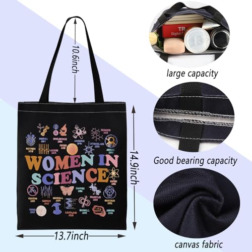 Image of ENSIANTH Women in Science Tote Bag - Feminism Gift, STEM Education Gift, Women Scientist Shopping Bag