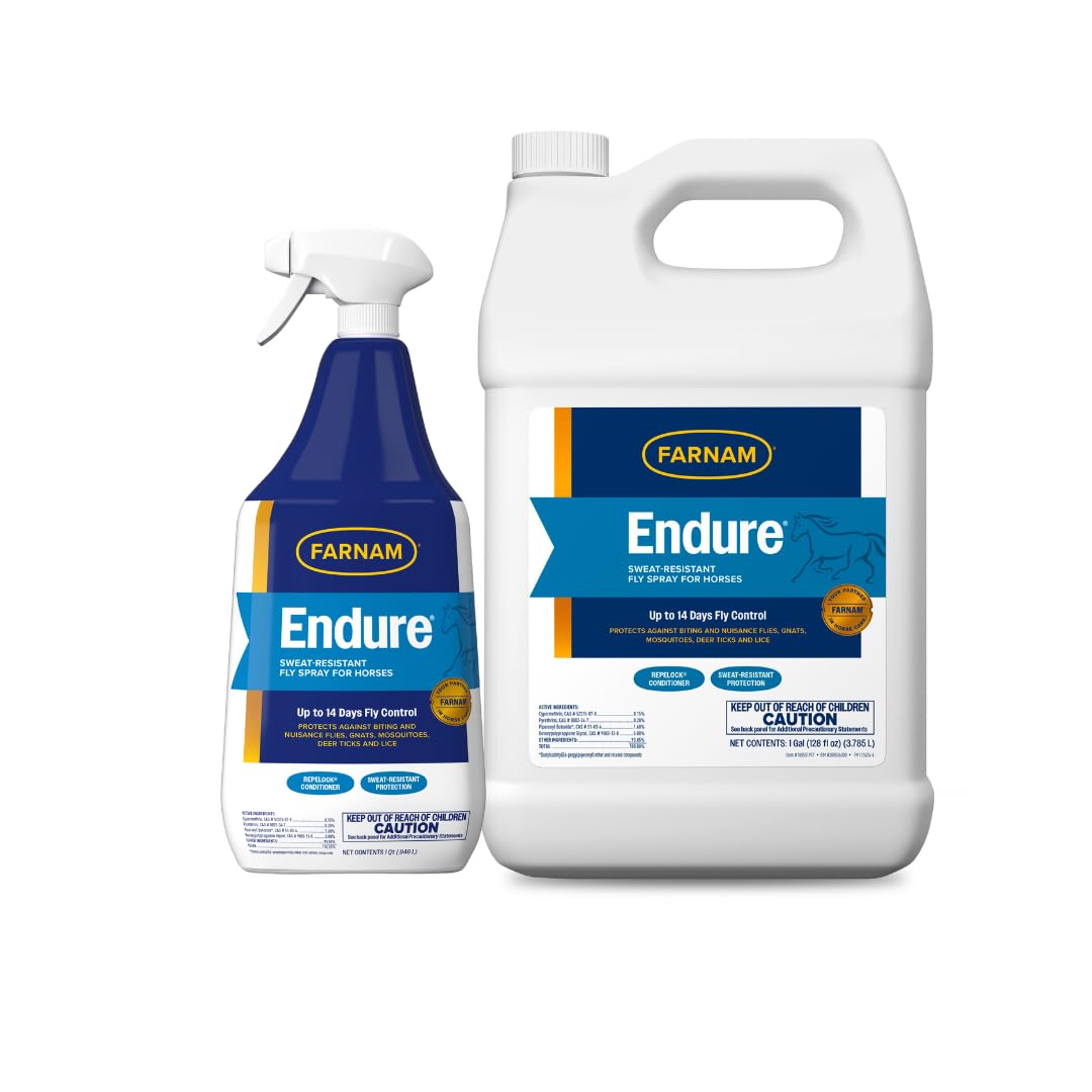 Farnam Endure Sweat-Resistant Fly Spray for Horses 128 oz. + Farnam Endure Sweat-Resistant Fly Spray for Horses 32 oz.