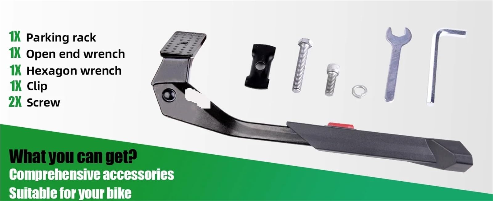 Cavalletto per Bicicletta Cavalletto Centrale for Bicicletta, Regolabile in Alluminio, Antiscivolo, Big Foot MTB, for Bici elettriche da 24-29 Pollici