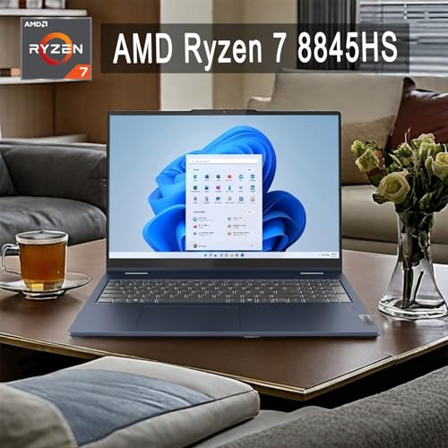 Image of Lenovo IdeaPad 5 Slim, 16 inch FHD Touchscreen Laptop, 8Cores AMD Ryzen 7 8845HS, 16GB LPDDR5x Memory, 1TB PCIe SSD, Fingerprint Reader, Win 11 Home,w /Office 365 (Windows 11 Home, 16GB RAM | 1TB PCIe SSD)