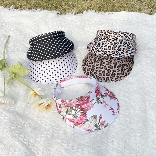 Image of 2 Pack Sun Visor Hats Women Men Clip On Wide Brim Visors Hat Outdoor Sports Golf Beach Travel Tennis Caps