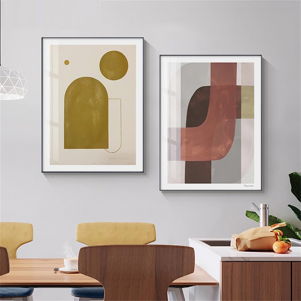 Wuhbcz Multicolored Pictures,Nordic Abstract Watercolor Canvas Art Poster Print Modern Room Living Room Wall Painting Bedroom Office Decor Watercolor Wall Art Picture-50 * 60Cm*2Pcs (No Frame)