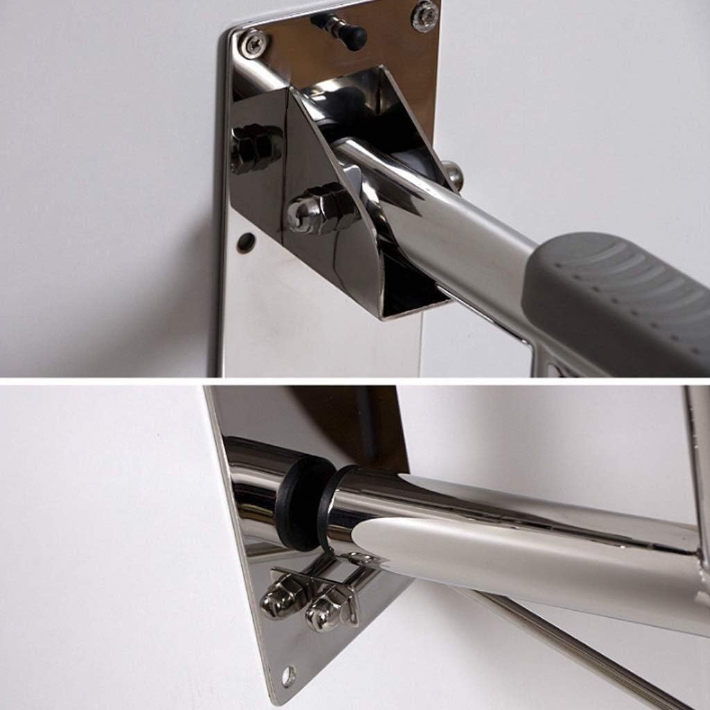 Toilet Assist Safety Grab Rails,Toilet Handrail with Anti-Slip Grip,304 Stainless Steel Elderly Disabled Pregnant Women Handrails,Bathroom Armrest (Color : Silver, Size : As Shown)