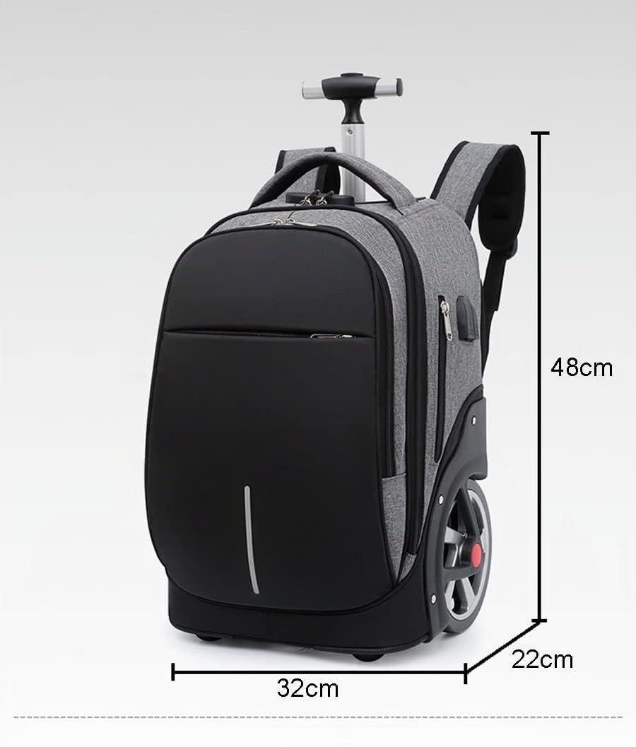 Zaino Trolley 19 Pollici Porta PC Portatili Antifurto Caricatore USB Viaggio Ufficio Scuola