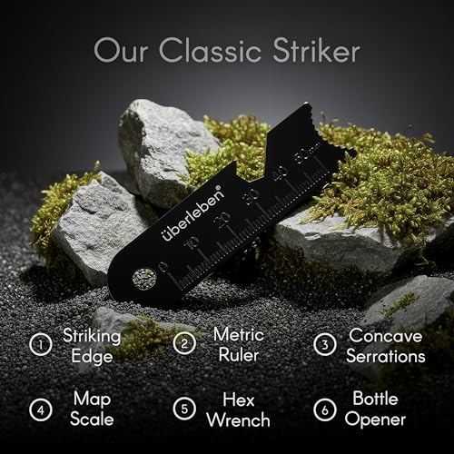 Überleben | Zünden Original Ferro Rod Fire Starter Survival Tool – Up to 15,000 Strikes, 3/8" Fire Steel with Wood Handle, Multi-Tool Striker & Lanyard – Waterproof Camping Essentials - Image 5