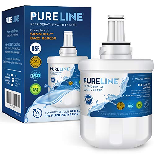 Pureline DA29-00003G Water Filter Replacement for Samsung DA29-00003G, Aqua-Pure Plus, Samsung RSG257AARS, DA29-00003F DA29-00003B, DA29-00003A, HAFCU1, RS22HDHPNSR - Reduces Bad Taste & Odor