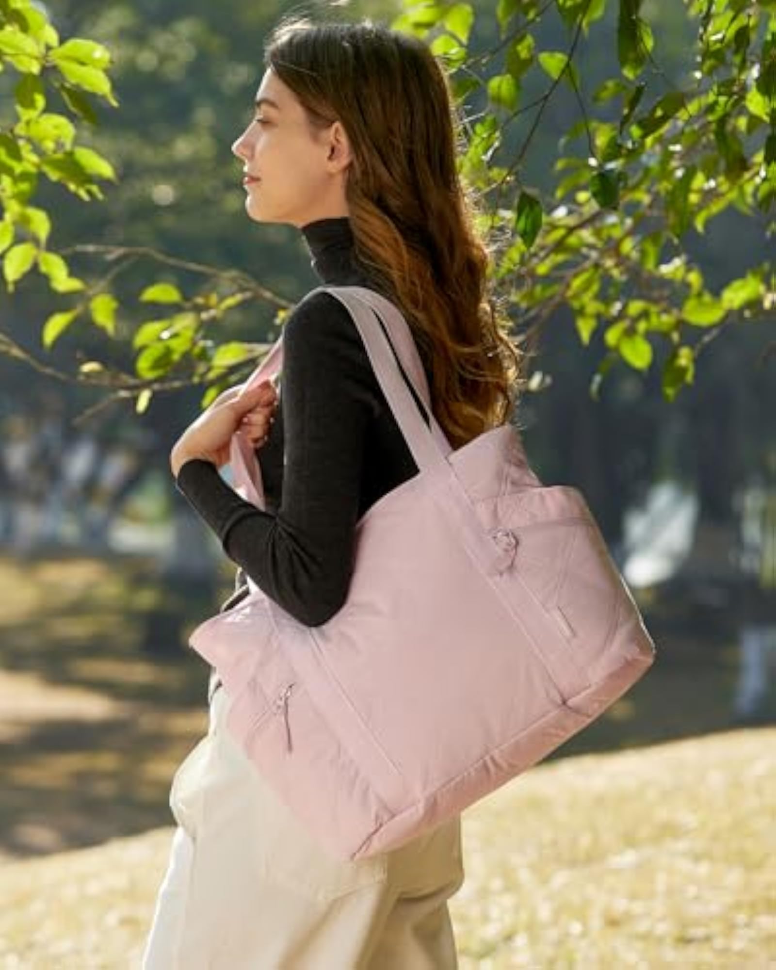 20L Puffer Work Tote with Zipper, Travel Essentials