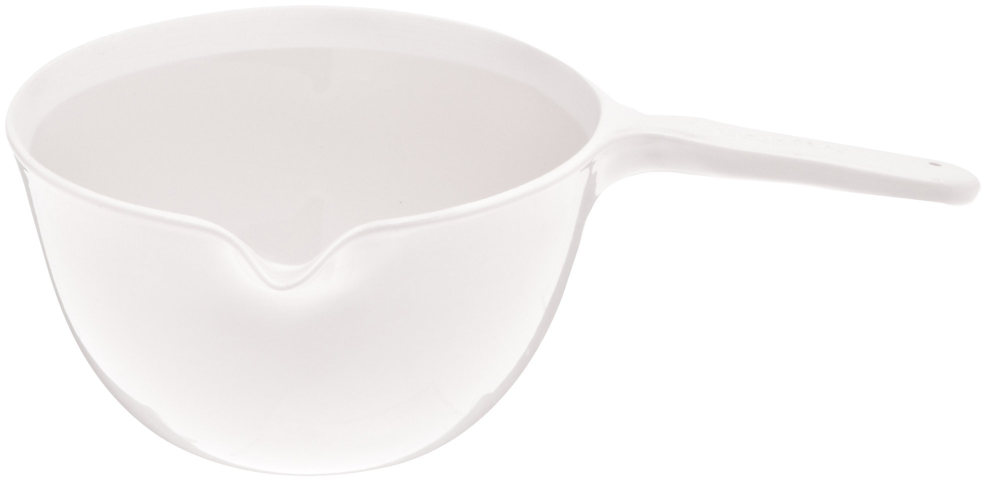 CoorsTek60062 Porcelain Ceramic Casserole with Lip and Flat Porcelain Handle, 500mL Capacity, 133mm OD, 77mm Height (Case of 6)