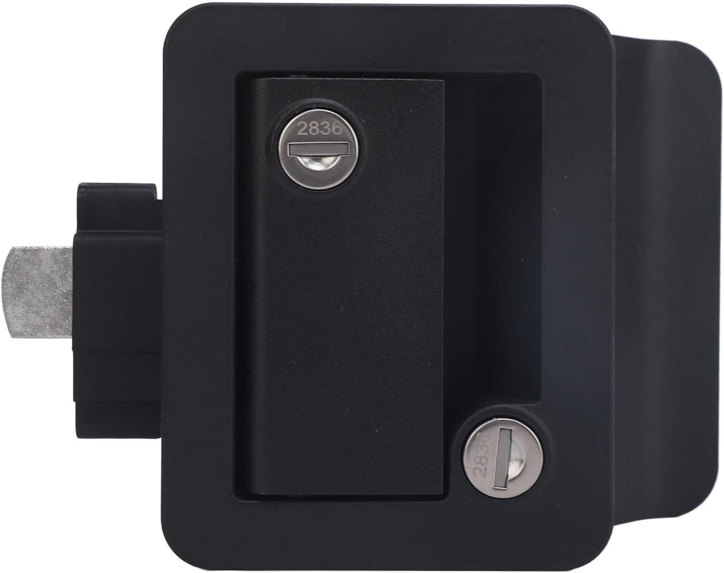 Trailer Door RV Door Lock with Paddle Deadbolt Door Handle Enclosed Entry Door Lock Black 1Pcs