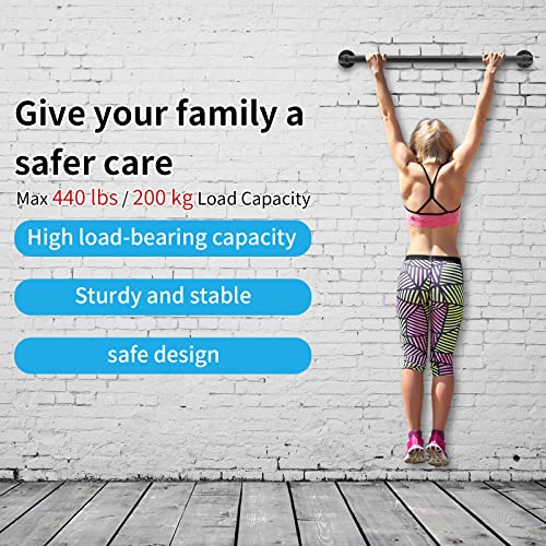 PNBO Wall Handrail 3FT/90CM,Industrial Staircase Railing 1.25 Inch Tube Diameter,Galvanized Pipe Handrails for Indoor Stairs with Wall Mount Support,for Wall Mounted Stairway Handrail - Image 6