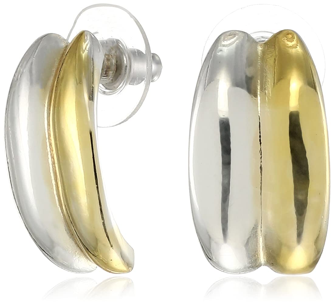 Estele 24 Kt Gold Dual tone Plated Small Hoop style Stud Earrings for Women (B095CMTC48) Amazon Price History, Amazon Price Tracker