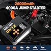 Jump Starter with Air Compressor, 4000A Peak Car Battery Jump Starter, 200PSI Portable Tire Inflator, 9L Gas 8L Diesel Engine, 26000mAh Power Bank, LED Light, Emergency Kit for Trucks, SUV, Cars #2