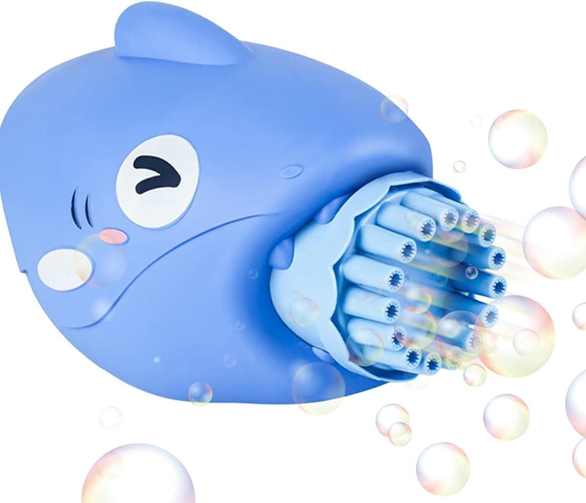 Children's Outdoor Toys Children's Gifts New Electric Bubble Machine Flash Automatic Blower Soap Water Bubble Machine Gun (Color : Blue)