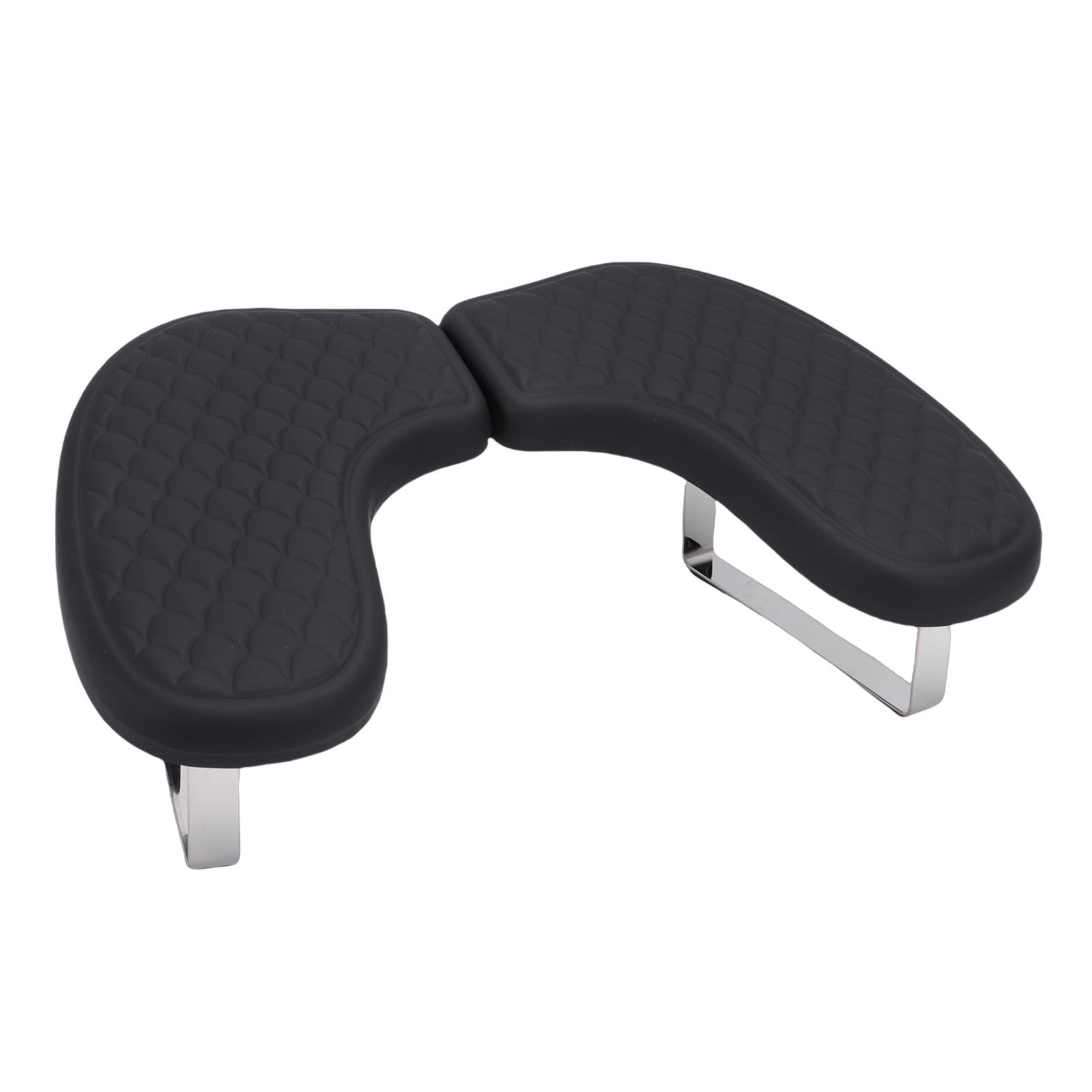 Asixxsix Podłokietnik Nail Tech, Ergonomiczna Poduszka Podłokietnika do Manicure w Kształcie Litery U, Poduszka Pod rękę z Odpinanym Uchwytem na Telefon do Salonu Domowego DIY (BLACK)