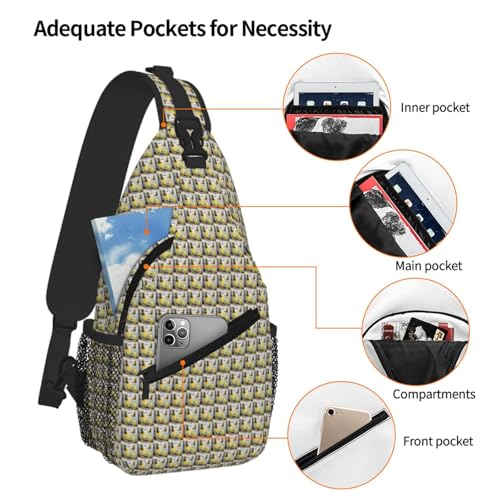 Bolsa de pecho con estampado de piña ajustable para senderismo 5
