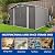 10x8 FT Outdoor Storage Shed, Metal Garden Shed with 4-pane Window, Outside Tool Sheds with Lockable Hinged Doors, Waterproof Storage Building with 4 Air Vents for Backyard, Patio, Lawn, Gray