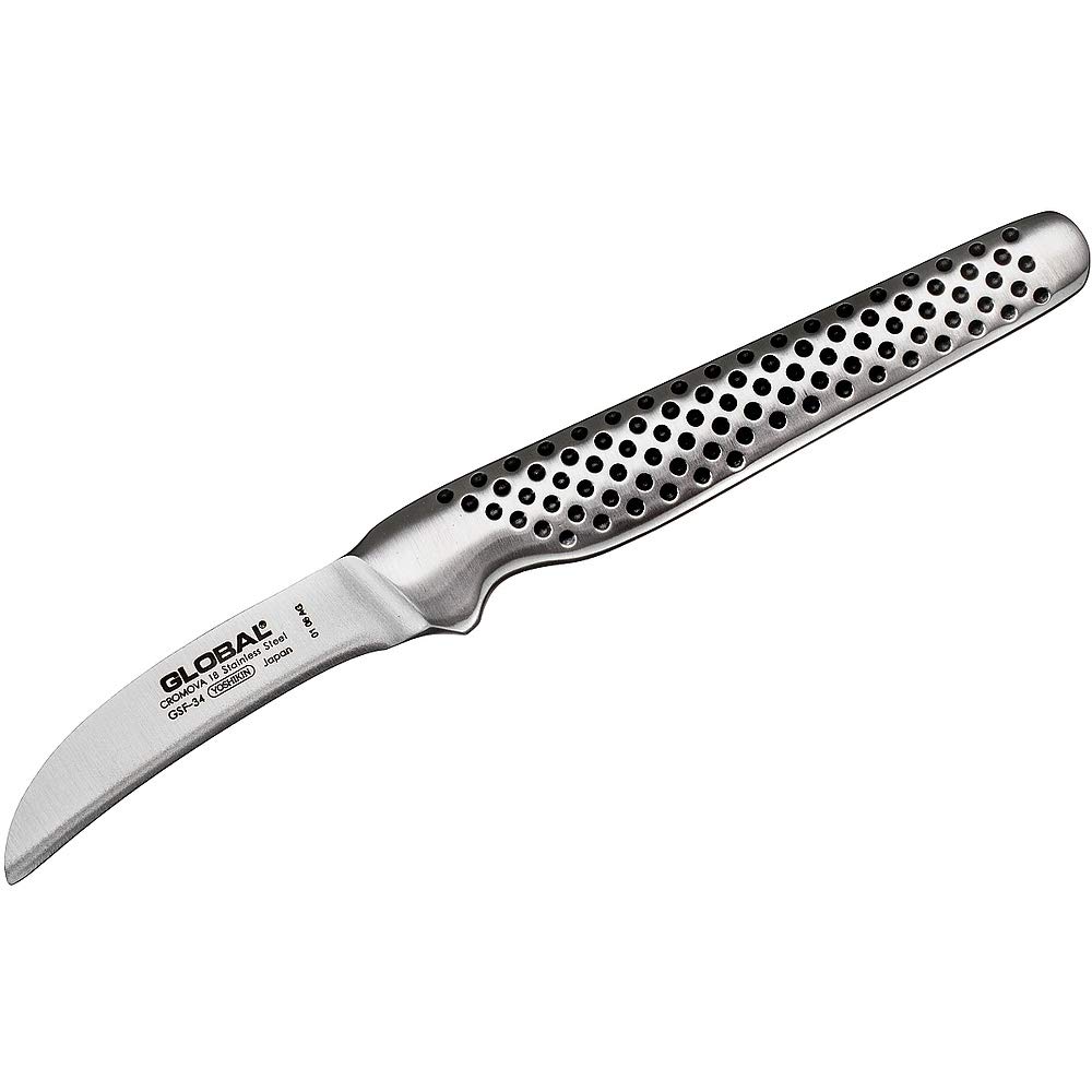 Global Couteau à éplucher Long Manche – Forgé, Lame 5 cm, Poignée Large