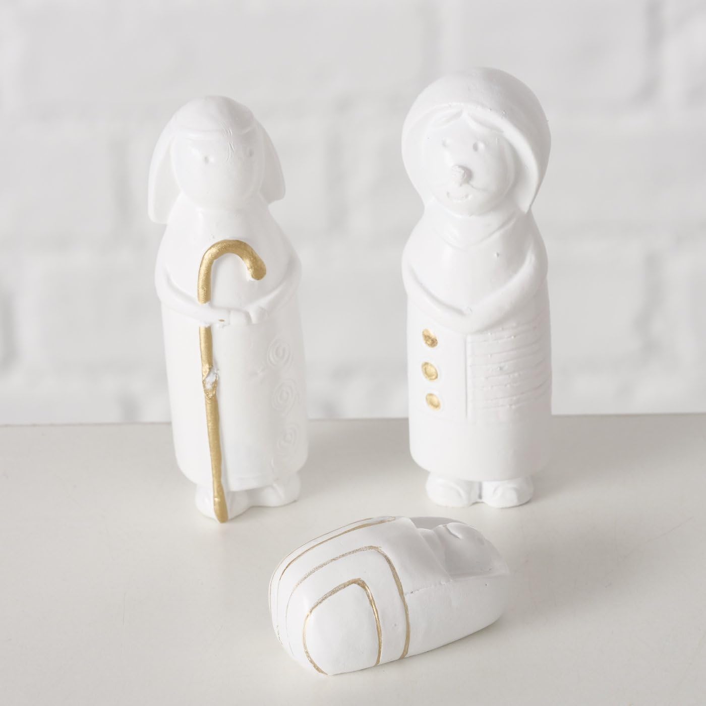 Boltze Home Crèche de Noël minimaliste de l'OTAN, 11 figurines