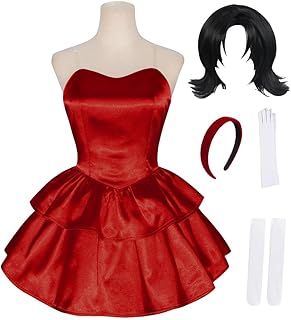 Mima Kirigoe Cosplay Dress Costume Women Red Dress with Wig - Buy now