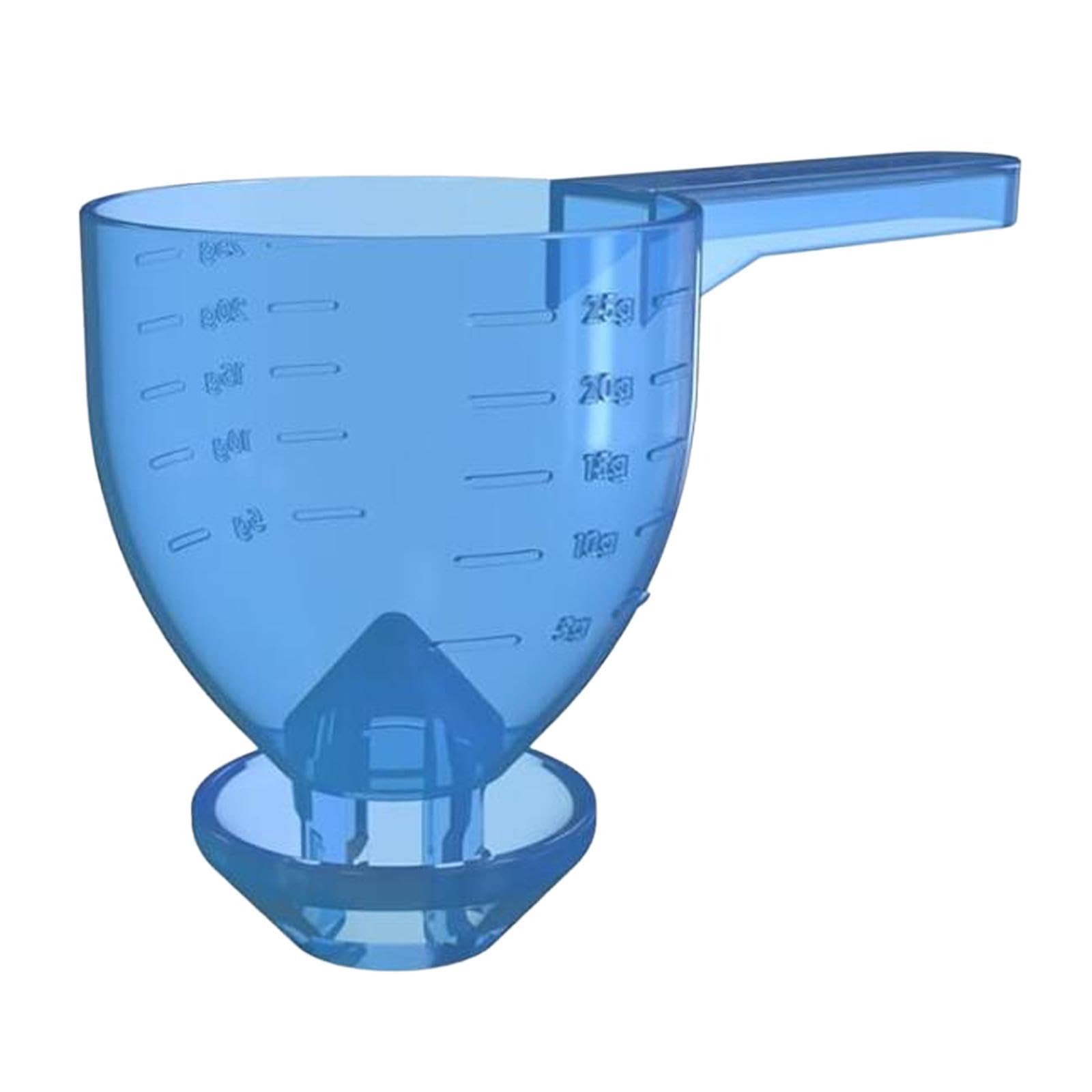 Generic Measuring Scoop Funnel Powder Funnel Comfortable Grip Multifunctional Water Bottle Scoop Kitchen Measuring Tool for Seasoning, blue