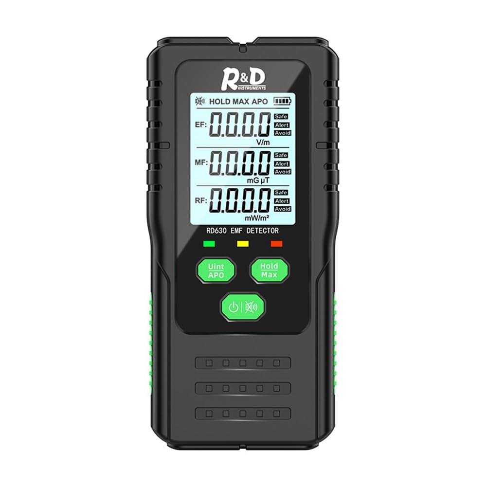 Hermosiey 3 In 1 TestgeräT für Elektromagnetische Feldstrahlung, EMF  MessgeräT, Multifunktionales Tragbares Radiofrequenz WarnmessgeräT