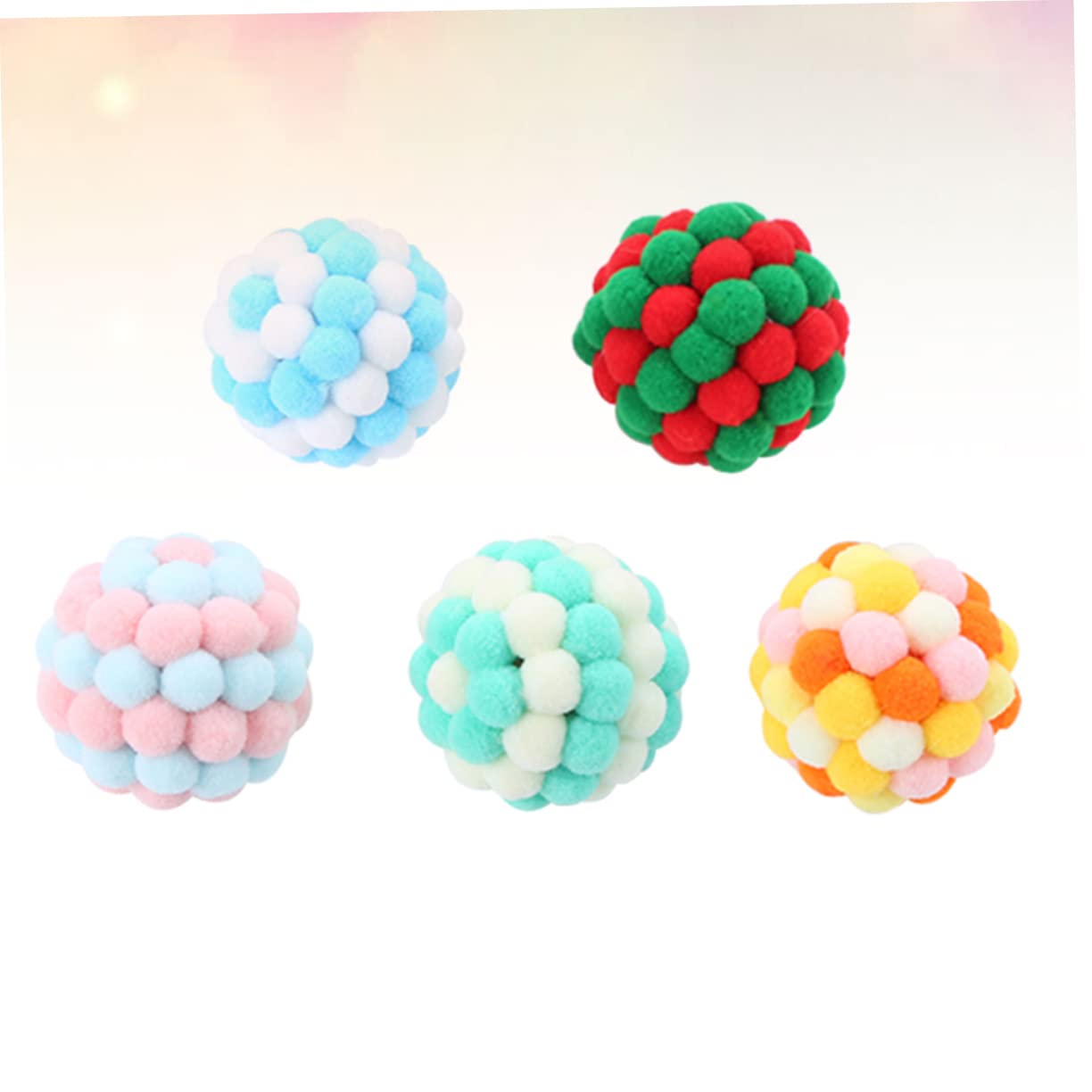 POPETPOP 15 STK Pom Pom Katzenspielzeug Katzenbälle Aus Schaumstoff Katzen-Teaser-Spielzeug Katze Spielt Katzengarn Kratzspielzeug Für Katzen Katzenfänger Spielzeug Falten Katzenkratzer