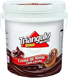 Creme de Avelã com Cacau, Balde de 3kg, Triângulo.