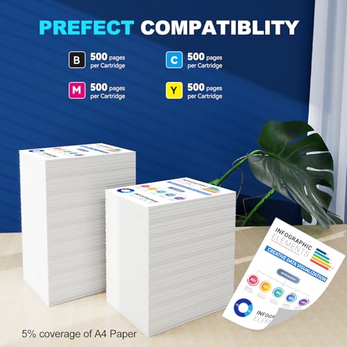 Image of LC401XL High Yield Ink Cartridges (4 Pack), Non-OEM Compatible for Brother LC-401XL LC401 XL Printers MFC-J1010DW MFC-1012DW MFC-J1170DW MFC-J1800DW DCP-J1140DW (Black Cyan Magenta Yellow)