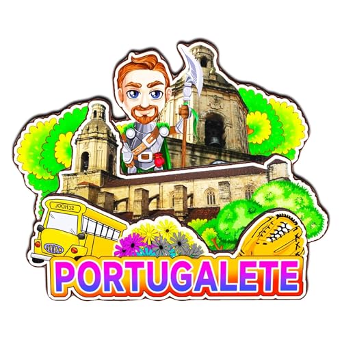 Orlaybar Portugalete Vizcaya España Imán decorativo 3D para nevera, ciudad, viajes, recuerdo, turista, hecho a mano, para decoración del hogar, 3515