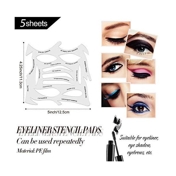10-Sets-2-in-1-Cat-Eyeliner-Molds-Smoky-Eyeliner-Stencil-Pads-Eyeshadow-Applicators-Eyeliner-Template-Plate-Matte-PVC-Material-Eye-Makeup-Tool-Kit-Quick-Makeup-Stencil 10 Sets 2 in 1 Eyeliner Molds Eyeliner Stencil Pads Eyeshadow Applicators Eyeliner Template Plate Matte PVC Material Eye Makeup Tool Kit Quick Makeup Stencil