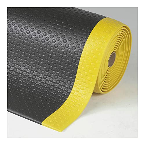 NOTRAX Anti-Ermüdungsmatte Bubble Sof-Tred™ pro lfd m Vinylschaum schwarz   gelb Breite 910 mm