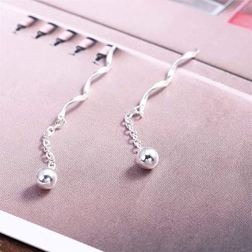 Pendientes de tuerca antialérgicos en plata 925 con diseño de curvas 3