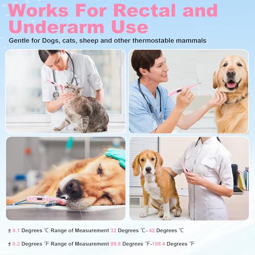 image for REDDOUDOU Digital Pet Thermometer for Accurate Fever Detection, Suitab