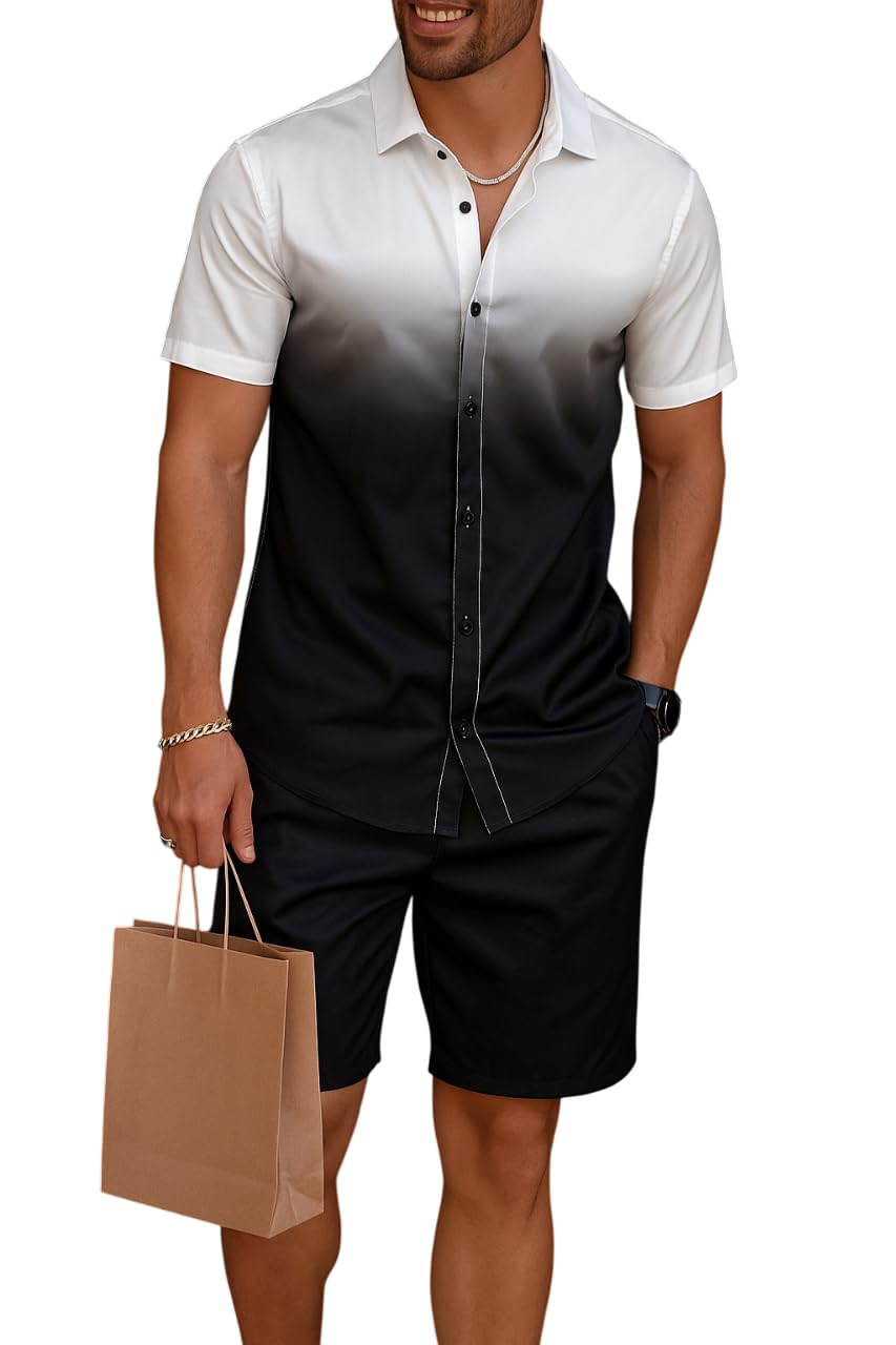 Co Ord Set for Men | Night Suit | T-Shirt and Shorts Set for Man | Night Dress | Pyjama Set | Summer Wear | Lounge wear | Beach Outfit-image-46