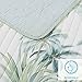 Tommy Bahama - Queen Quilt, Reversible Cotton Bedding, Floral Bedding Set (Serenity Palm Blue, Queen)