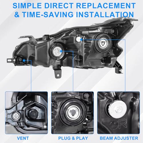 oeioei Compatible with 2019 2020 2021 2022 Nissan Altima Halogen Headlight Assembly Headlamp Replacement Passenger Side by oeioei - Used condition - Image 4