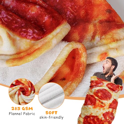 Image of Lhedon Pizza Blanket Adult 80 Inch Round Food Throw Flannel