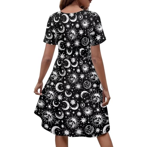 Image of Women's Summer Formal Dresses Short Sleeve Wrap V Neck Dresses Bridesmaid Wedding Guest Dress with Pockets