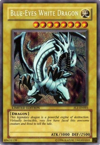 Blue-Eyes White Dragon Yugioh FL1-EN001 Secret Holo Rare