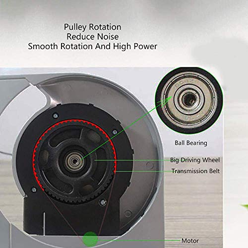 XIAOWANG Elektrischer Allesschneider,200w, Gewerbehaus Zuhause Fleischschneidemaschine, 0-22mm Einstellbare Dicke… – Bild 6