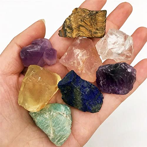 Pierres crues et minéraux de quartz naturel coffret cadeau 8pcs pour amateurs de décoration