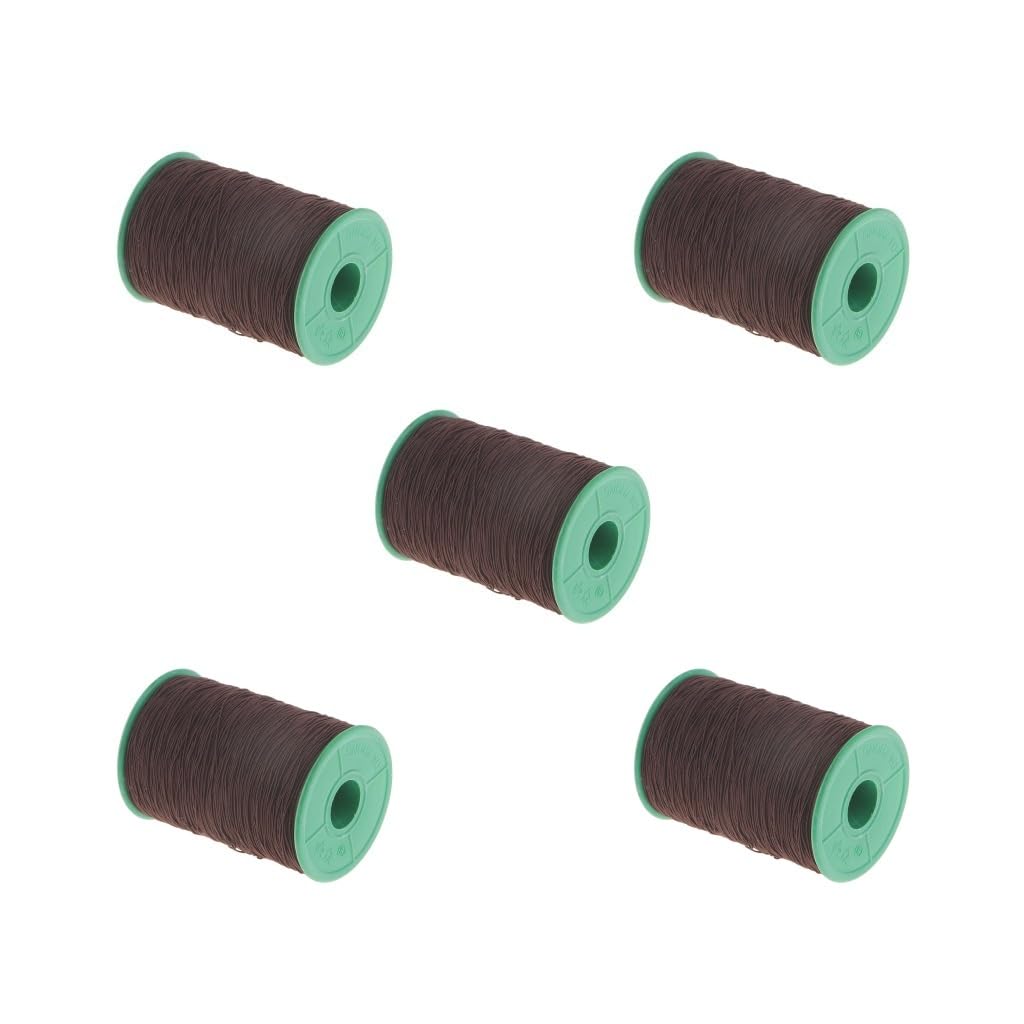 5 Set 500 m elastische Schnur Faden Schmuckherstellung Perlenschnur 0,5 mm dunkelbraun