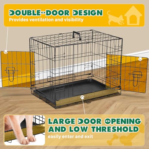 DUMOS-Dog-Crate-with-Double-Door