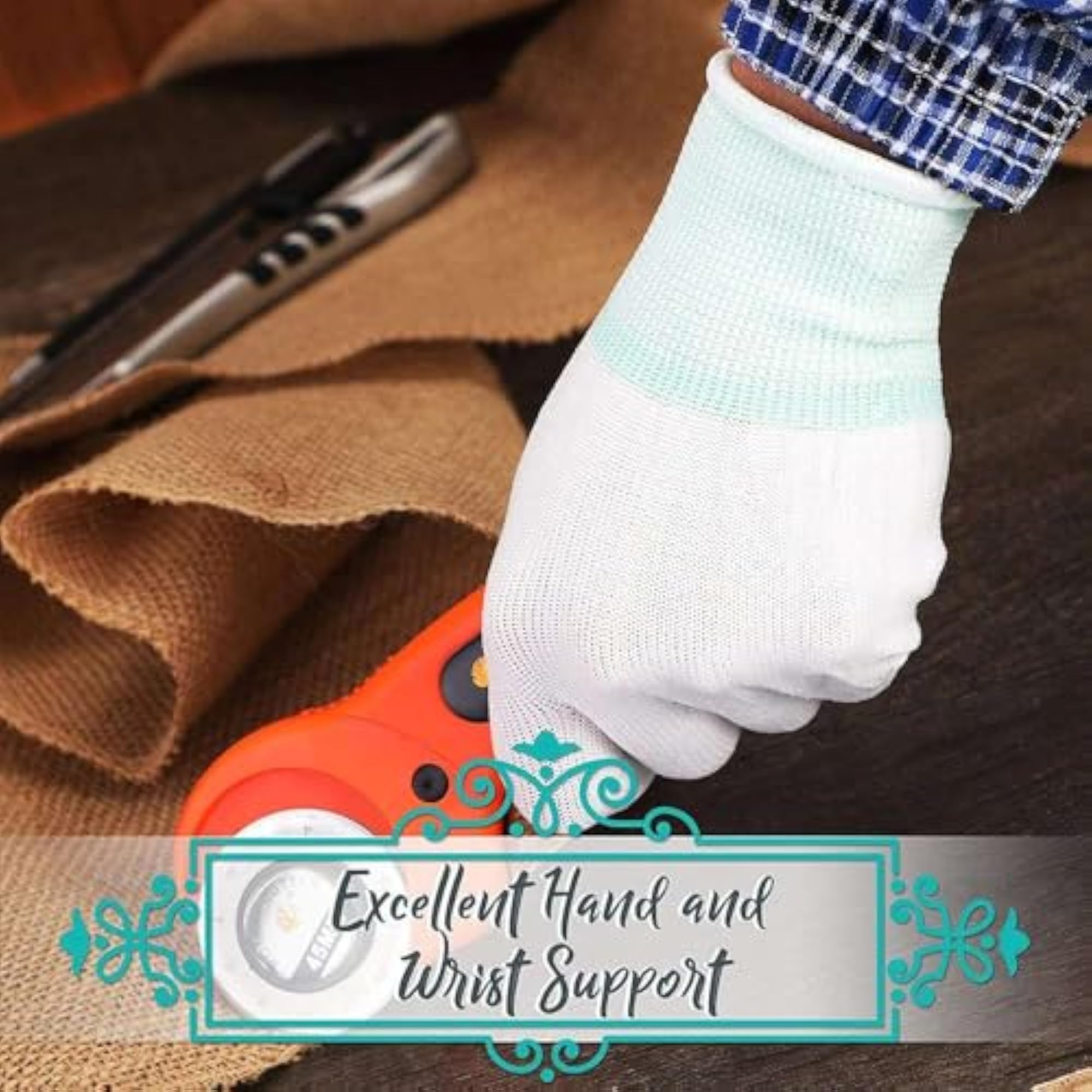 Lightweight Quilting Gloves, Enhanced Grip