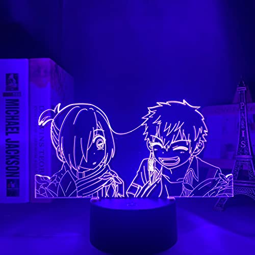YKLL HPQNL-3d Led Lamp Anime Toilet Bound Hanako Kun Mitsuba X Kou for Bedroom Decorative Nightlight Birthday Gift Acrylic Led Night Light