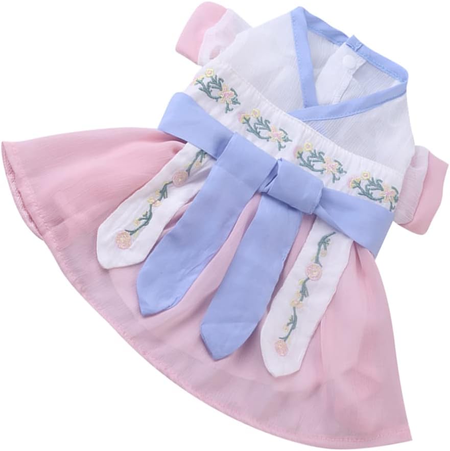 Balacoo Comfortable Materials Cat Hanfu Skirt Pet Clothing Dog Dress Festive Cat Suit